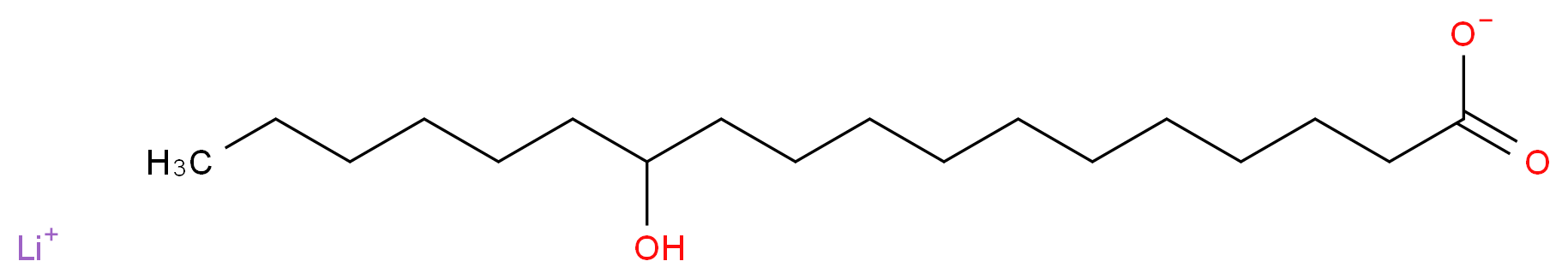 lithium(1+) ion 12-hydroxyoctadecanoate_分子结构_CAS_7620-77-1