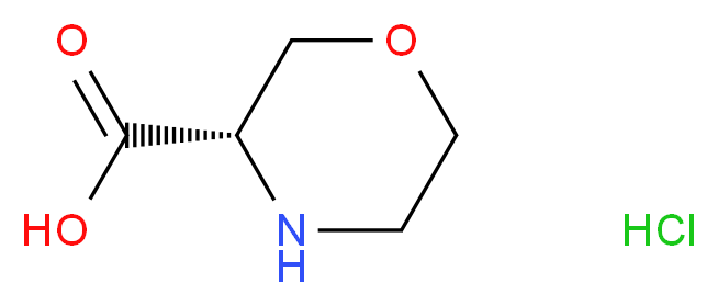 (S)-Morpholine-3-carboxylic acid hydrochloride_分子结构_CAS_1187929-04-9)