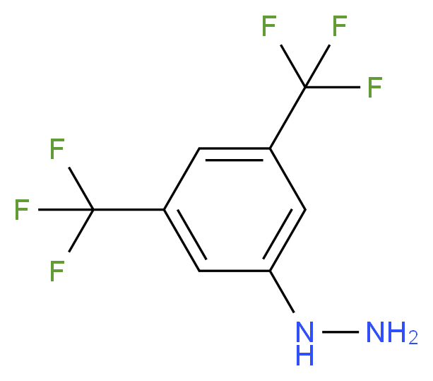 3,5-Bis(trifluoroMethyl)phenylhydrazine_分子结构_CAS_886-35-1)