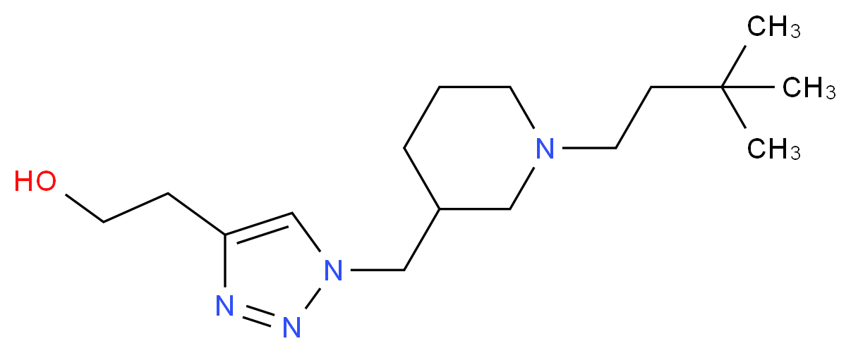 2-(1-{[1-(3,3-dimethylbutyl)piperidin-3-yl]methyl}-1H-1,2,3-triazol-4-yl)ethanol_分子结构_CAS_)