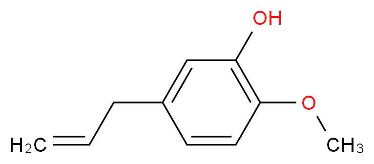 2-methoxy-5-(prop-2-en-1-yl)phenol_分子结构_CAS_501-19-9