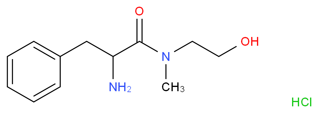 2-Amino-N-(2-hydroxyethyl)-N-methyl-3-phenylpropanamide hydrochloride_分子结构_CAS_)