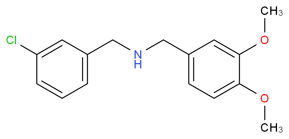 [(3-chlorophenyl)methyl][(3,4-dimethoxyphenyl)methyl]amine_分子结构_CAS_423736-96-3