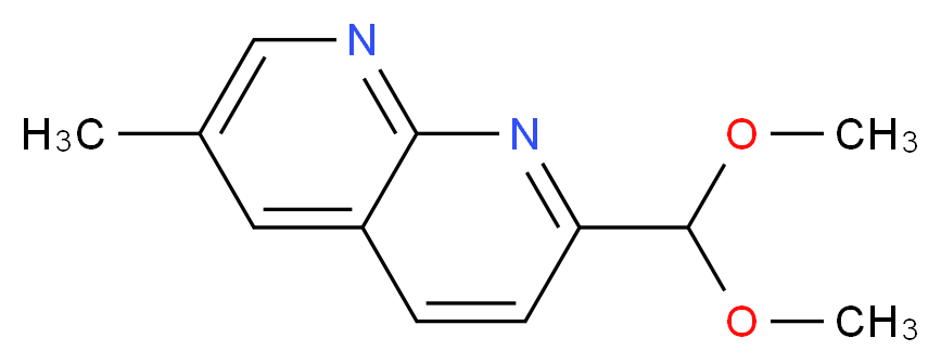 2-(Dimethoxymethyl)-6-methyl-1,8-naphthyridine_分子结构_CAS_1203499-56-2)