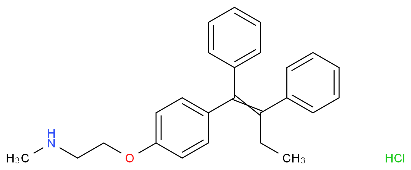 N-Desmethyltamoxifen HCl_分子结构_CAS_15917-65-4)