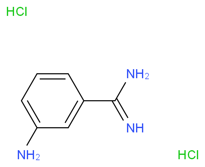 3-aminobenzene-1-carboximidamide dihydrochloride_分子结构_CAS_3459-67-4