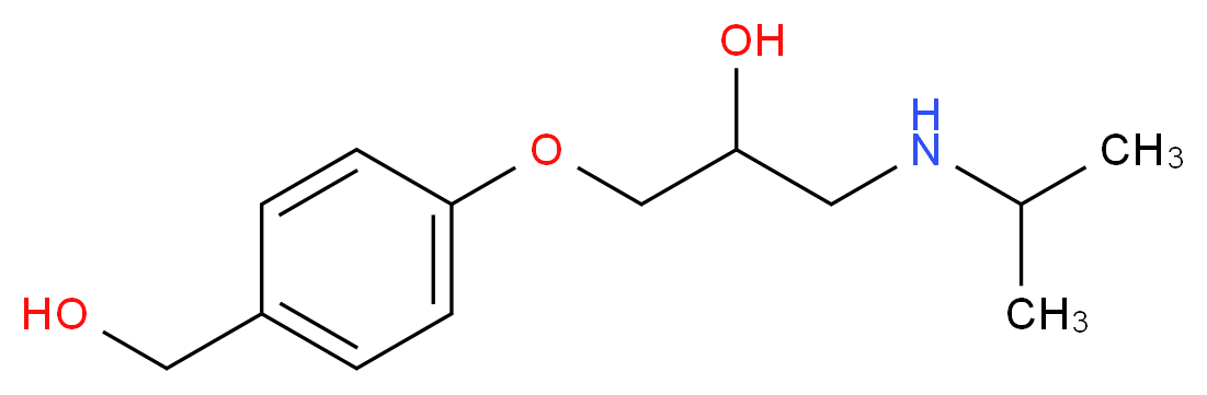 (4-{2-hydroxy-3-[(propan-2-yl)amino]propoxy}phenyl)methanol_分子结构_CAS_62572-93-4