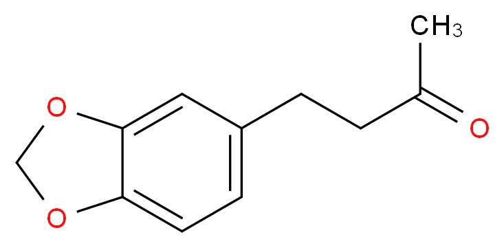 4-(2H-1,3-benzodioxol-5-yl)butan-2-one_分子结构_CAS_3160-37-0