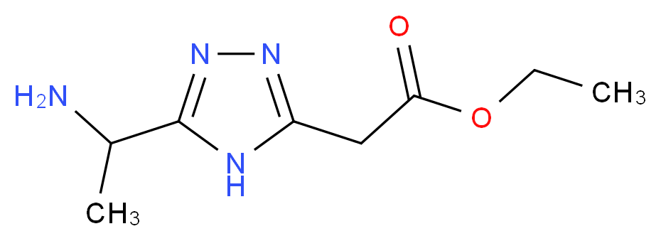 ethyl 2-(5-(1-aminoethyl)-4H-1,2,4-triazol-3-yl)acetate_分子结构_CAS_936940-52-2)