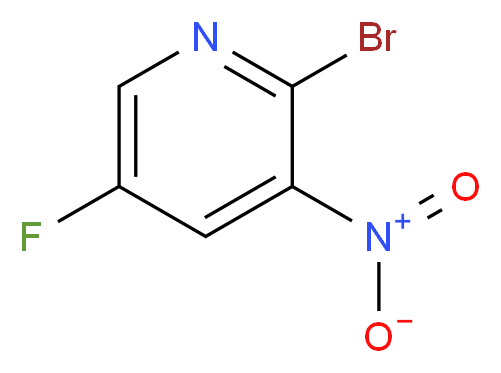 2-bromo-5-fluoro-3-nitropyridine_分子结构_CAS_652160-72-0