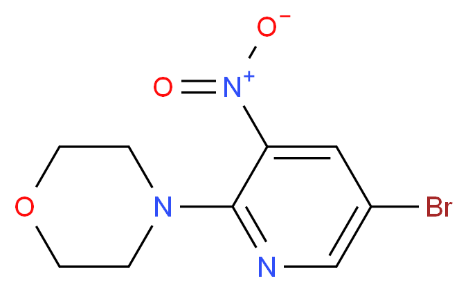 4-(5-bromo-3-nitropyridin-2-yl)morpholine_分子结构_CAS_505052-64-2