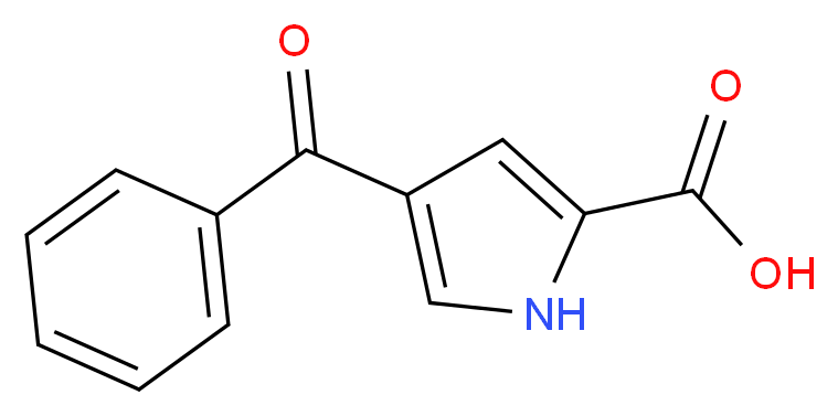 4-benzoyl-1H-pyrrole-2-carboxylic acid_分子结构_CAS_15372-84-6