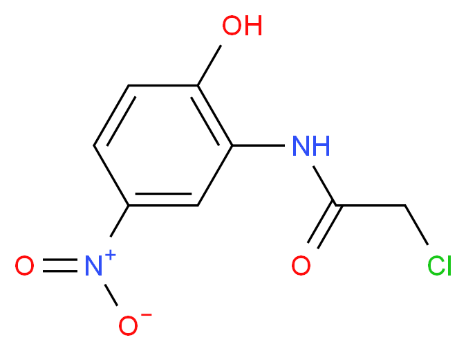 2-chloro-N-(2-hydroxy-5-nitrophenyl)acetamide_分子结构_CAS_35588-39-7