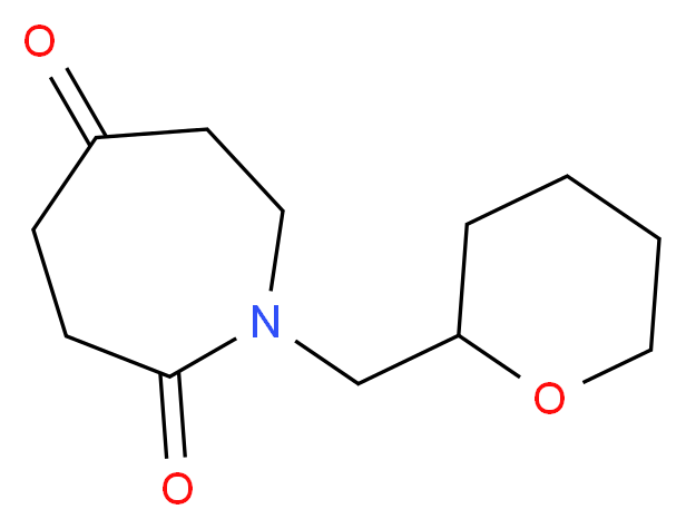 1-(oxan-2-ylmethyl)azepane-2,5-dione_分子结构_CAS_915924-81-1