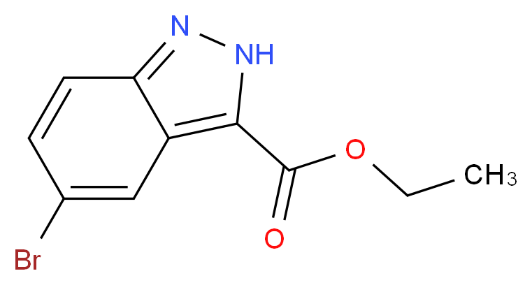 ETHYL 5-BROMO-1H-INDAZOLE-3-CARBOXYLATE_分子结构_CAS_1081-04-5)