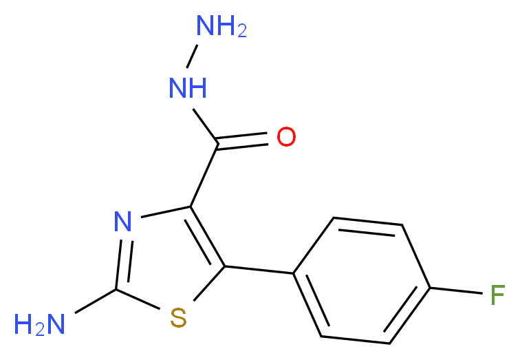 2-Amino-5-(4-fluorophenyl)-1,3-thiazole-4-carbohydrazide_分子结构_CAS_)