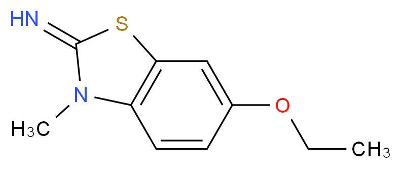 6-ethoxy-3-methyl-2,3-dihydro-1,3-benzothiazol-2-imine_分子结构_CAS_73901-14-1