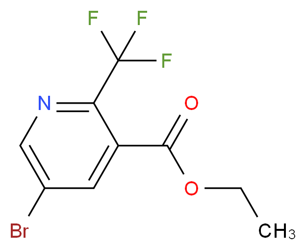 ETHYL 5-BROMO-2-(TRIFLUOROMETHYL)PYRIDINE-3-CARBOXYLATE_分子结构_CAS_1196153-48-6)