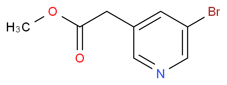 methyl 2-(5-bromopyridin-3-yl)acetate_分子结构_CAS_118650-08-1