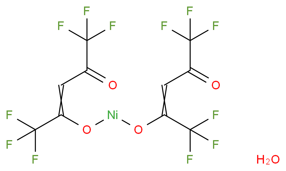 1,1,1,5,5,5-hexafluoro-4-({[(1,1,1,5,5,5-hexafluoro-4-oxopent-2-en-2-yl)oxy]nickelio}oxy)pent-3-en-2-one hydrate_分子结构_CAS_207569-13-9