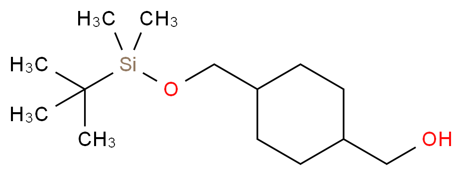 [4-(tert-Butyldimethylsilyloxymethyl)cyclohexyl]methanol_分子结构_CAS_141836-50-2)