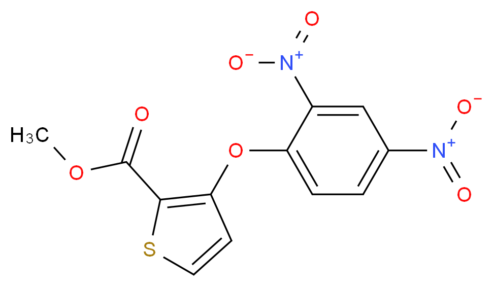 Methyl 3-(2,4-dinitrophenoxy)-2-thiophenecarboxylate_分子结构_CAS_104636-76-2)