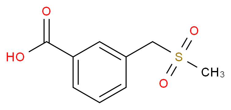 3-[(methylsulfonyl)methyl]benzoic acid_分子结构_CAS_)