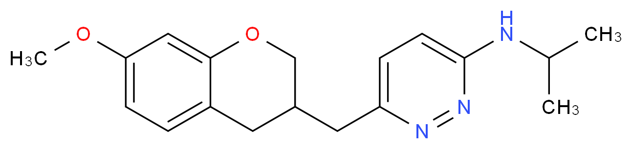 N-isopropyl-6-[(7-methoxy-3,4-dihydro-2H-chromen-3-yl)methyl]pyridazin-3-amine_分子结构_CAS_)