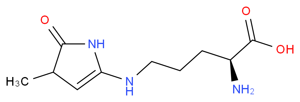 N5-(5-Hydro-5-methyl-4-imidazolon-2-yl) L-Ornithine_分子结构_CAS_149204-50-2)