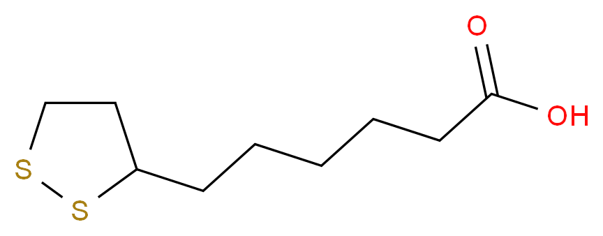 6-(1,2-dithiolan-3-yl)hexanoic acid_分子结构_CAS_5616-71-7