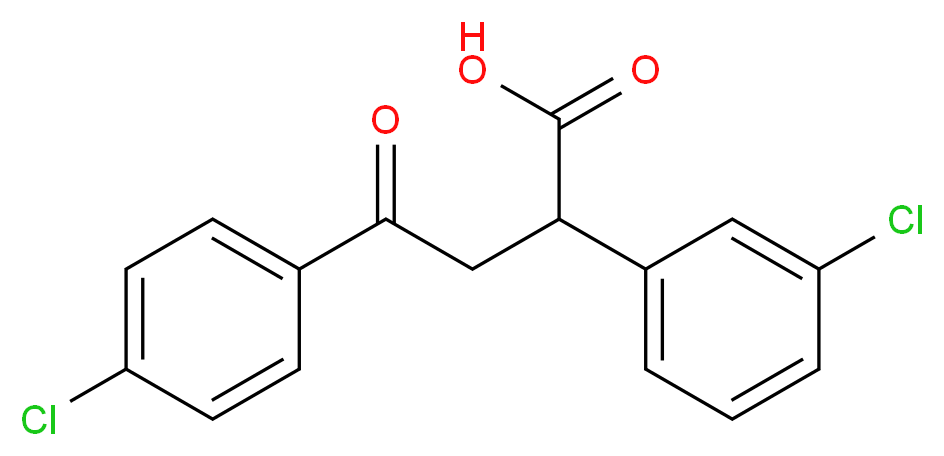 2-(3-Chlorophenyl)-4-(4-chlorophenyl)-4-oxobutanoic acid_分子结构_CAS_)