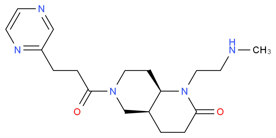 (4aS*,8aR*)-1-[2-(methylamino)ethyl]-6-(3-pyrazin-2-ylpropanoyl)octahydro-1,6-naphthyridin-2(1H)-one_分子结构_CAS_)
