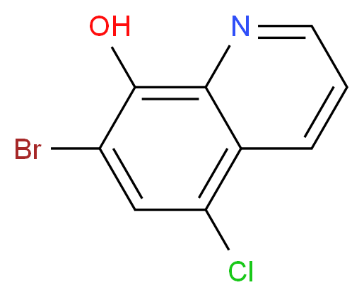 5-CHLORO-7-BROMO-8-HYDROXYQUINOLINE_分子结构_CAS_7640-33-7)