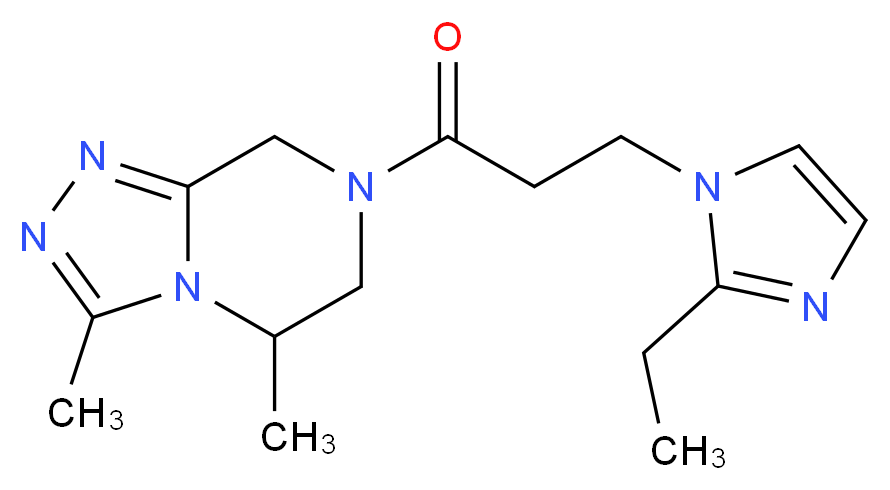 7-[3-(2-ethyl-1H-imidazol-1-yl)propanoyl]-3,5-dimethyl-5,6,7,8-tetrahydro[1,2,4]triazolo[4,3-a]pyrazine_分子结构_CAS_)