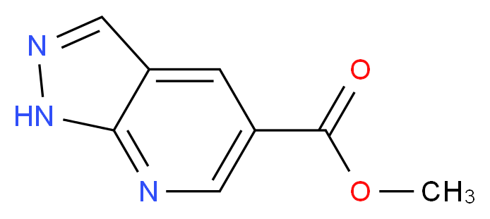 Methyl 1H-pyrazolo[3,4-b]pyridine-5-carboxylate_分子结构_CAS_1196156-42-9)