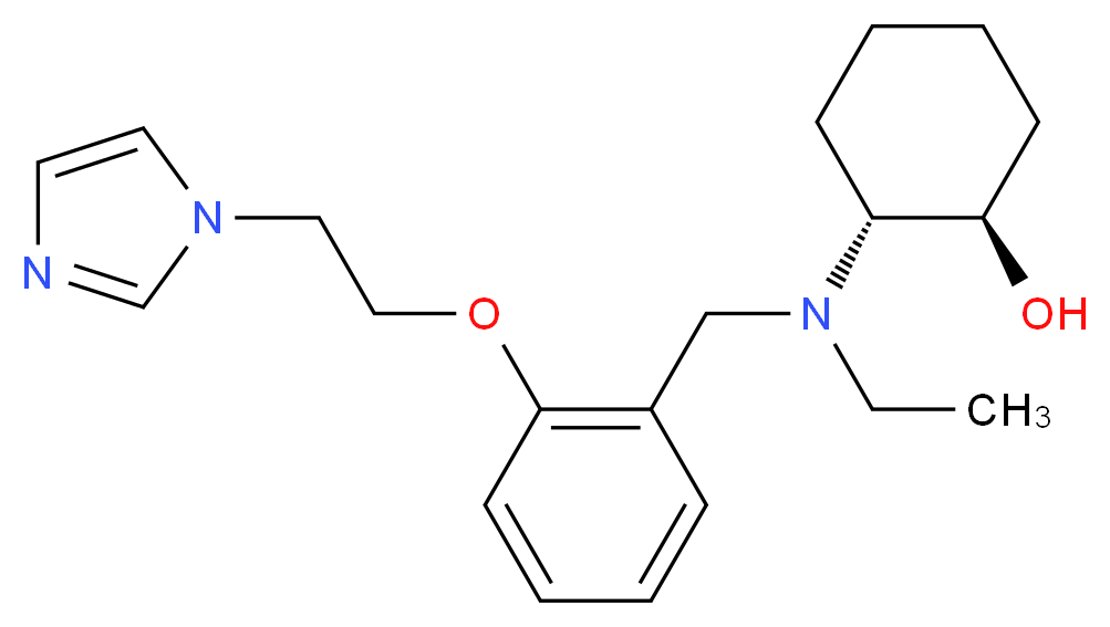 (1R*,2R*)-2-(ethyl{2-[2-(1H-imidazol-1-yl)ethoxy]benzyl}amino)cyclohexanol_分子结构_CAS_)