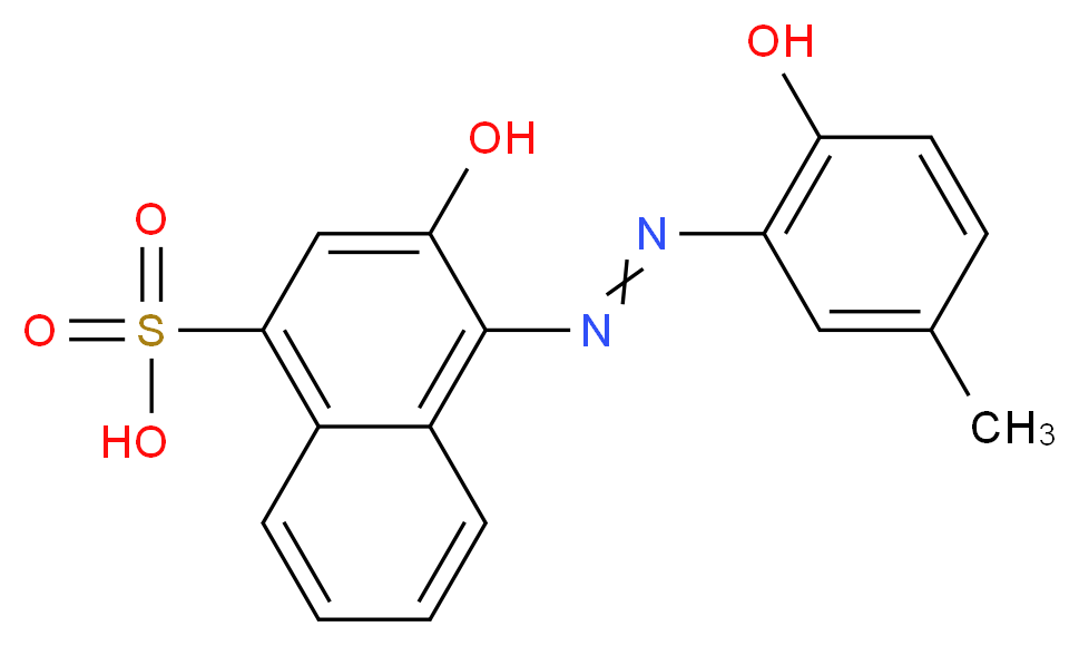 3-hydroxy-4-[2-(2-hydroxy-5-methylphenyl)diazen-1-yl]naphthalene-1-sulfonic acid_分子结构_CAS_3147-14-6