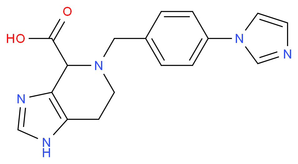 5-[4-(1H-imidazol-1-yl)benzyl]-4,5,6,7-tetrahydro-1H-imidazo[4,5-c]pyridine-4-carboxylic acid_分子结构_CAS_)