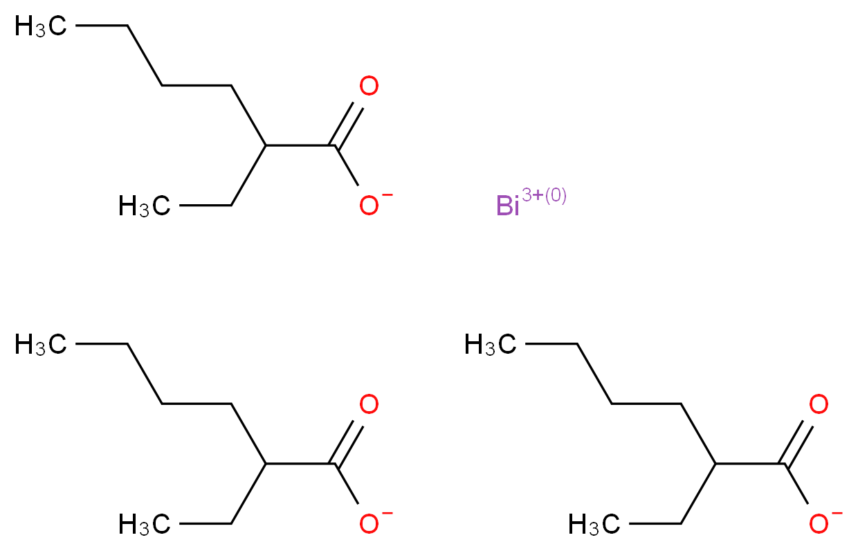 bismuth(3+) ion tris(2-ethylhexanoate)_分子结构_CAS_67874-71-9