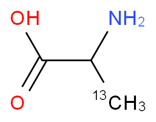 DL-丙氨酸-3-13C_分子结构_CAS_131157-42-1)