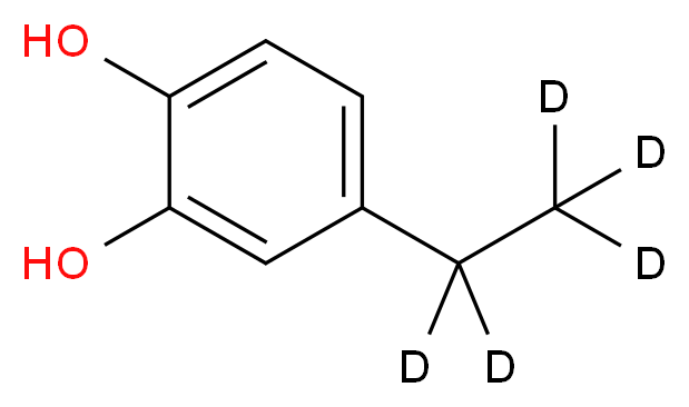 4-(<sup>2</sup>H<sub>5</sub>)ethylbenzene-1,2-diol_分子结构_CAS_1189508-64-2