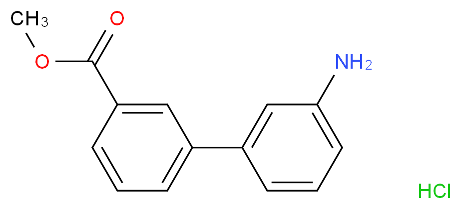 methyl 3-(3-aminophenyl)benzoate hydrochloride_分子结构_CAS_168619-25-8