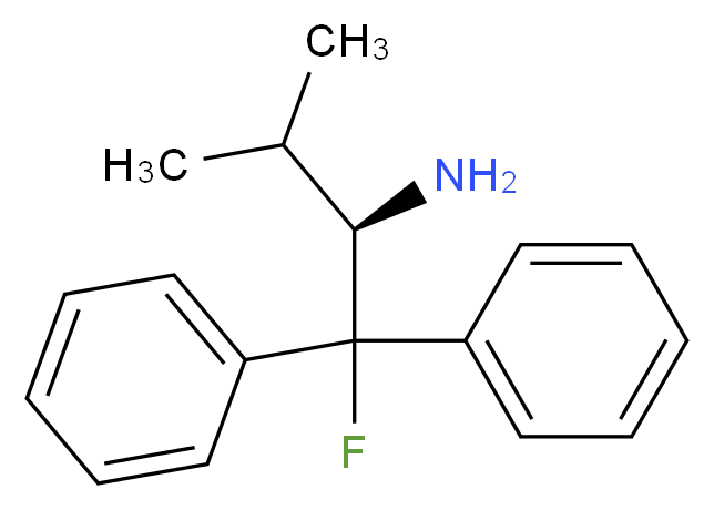 (2R)-1-fluoro-3-methyl-1,1-diphenylbutan-2-amine_分子结构_CAS_400870-24-8