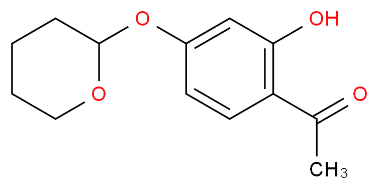 2-Hydroxy-4-(tetrahydropyran-2-yloxy)acetophenone_分子结构_CAS_111841-07-7)