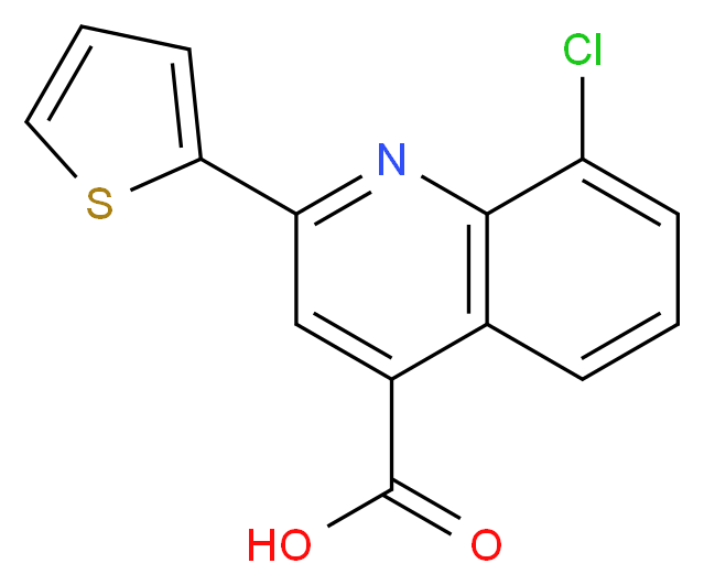 8-Chloro-2-thien-2-ylquinoline-4-carboxylic acid_分子结构_CAS_)