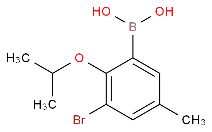 [3-bromo-5-methyl-2-(propan-2-yloxy)phenyl]boronic acid_分子结构_CAS_870718-01-7