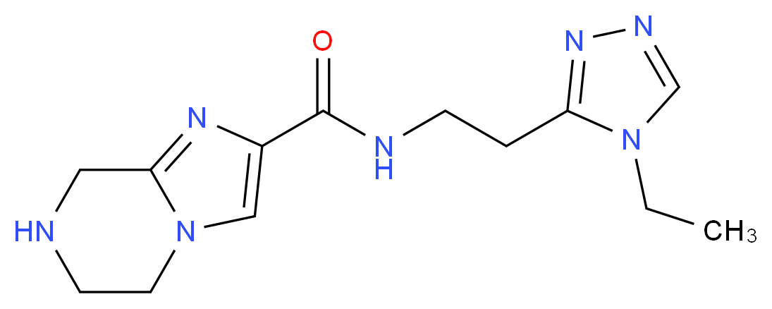 N-[2-(4-ethyl-4H-1,2,4-triazol-3-yl)ethyl]-5,6,7,8-tetrahydroimidazo[1,2-a]pyrazine-2-carboxamide_分子结构_CAS_)