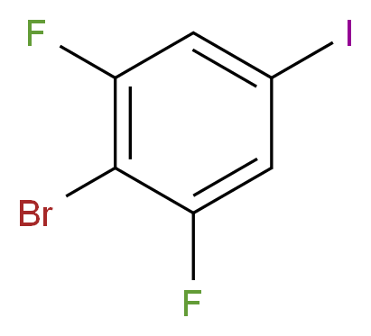 2-BroMo-1,3-difluoro-5-iodobenzene_分子结构_CAS_155906-10-8)