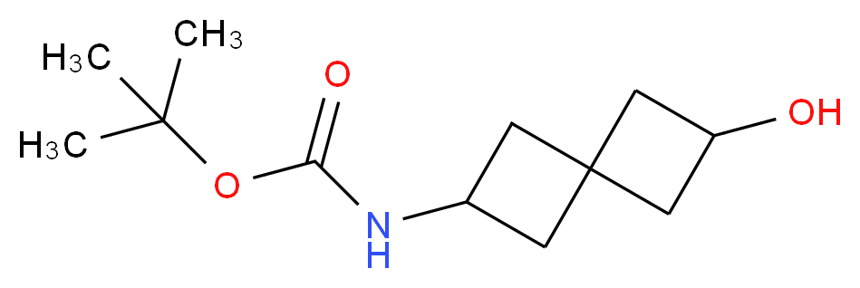 (6-Hydroxyspiro[3.3]hept-2-yl)carbamic acid tert-butyl ester_分子结构_CAS_1000933-99-2)