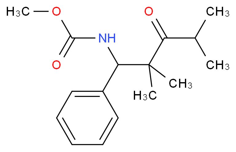 methyl N-(2,2,4-trimethyl-3-oxo-1-phenylpentyl)carbamate_分子结构_CAS_1000018-26-7)